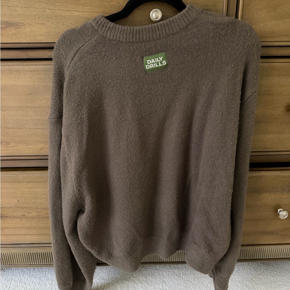 Daily Drills Mocha Sweater - Picture 3 of 3
